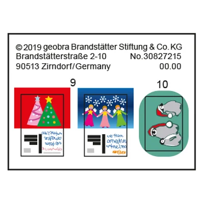 Etikett 70383 "Gr. AdvKal. Weihnachten i