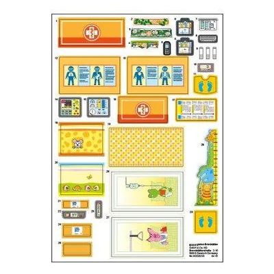 Etikett 6657 "Kinderklinik mit Einrichtu