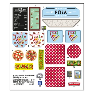 Etikett 70336 "Pizzeria mit gemütlicher