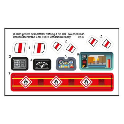 Etikett 70335 "Feuerwehreinsatz mit Heli