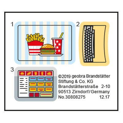Etikett 70084 "Kellnerin mit Diner-Theke
