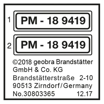 Etikett 9419 "Schulbus"