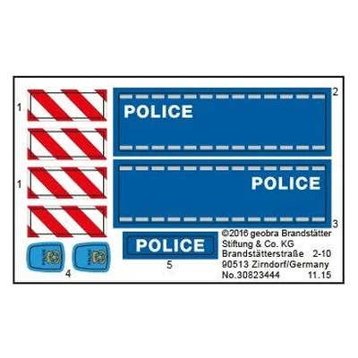 Etikett 6924 "Police-Straßensperre"