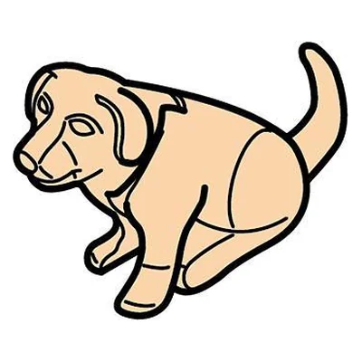 Hundewelpe Sitzend