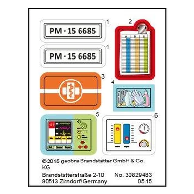 Etikett 6685 "Krankenwagen mit Licht und