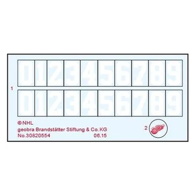 Etikett 5076 "Goalie Detroit Red Wings"