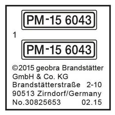 Etikett 6043 "Polizei-Mannschaftswagen m