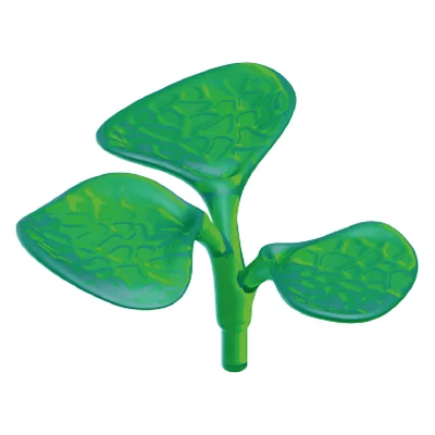 Pflanze 3-Blatt-flach