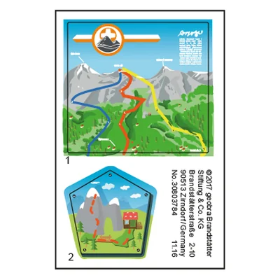Etikett 9126 "Kletterfels mit Berghütte"