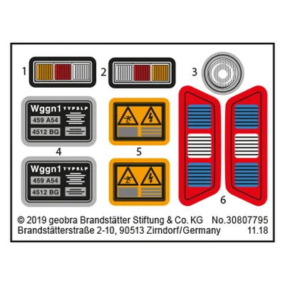 Etikett 70054 "Feuerwehrfahrzeug mit Lös