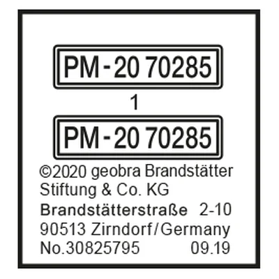 Etikett 70285 "Papa und Kind mit Cabrio"