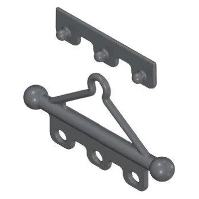 Fahnenhalter 3-Knö.2tl
