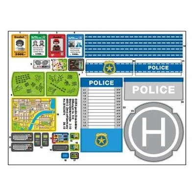 Etikett 6919 "Police-Hauptquartier"